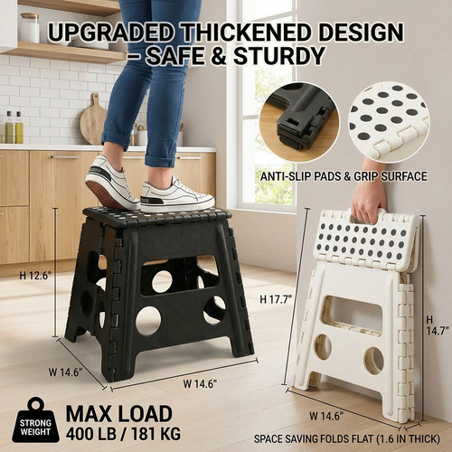 Inch folding step stool max - folding,