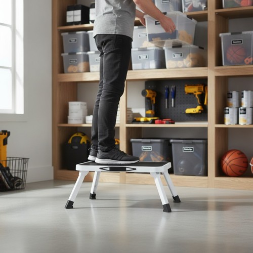 Folding step stool adjustable - folding,