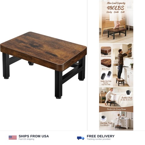 Wooden step stool 480 lbs - wooden,