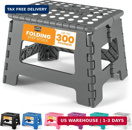 Folding step stool with - stool, handle