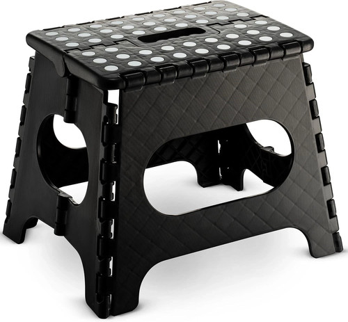 Folding step stool black - 11",