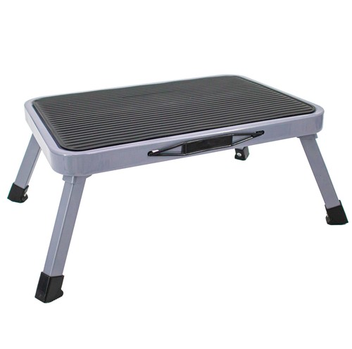 Folding metal step stool - folding,