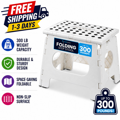 Inch folding step stool - 9,