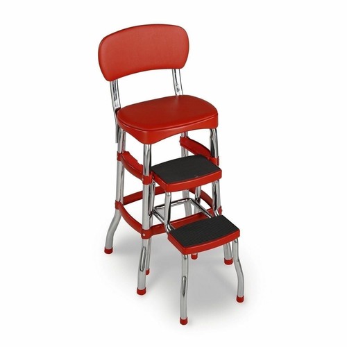 Red folding step - folding, stool