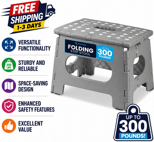 Inch folding step stool gray - step,