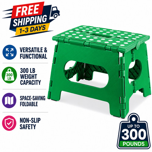 Folding step stool 300lb - folding,
