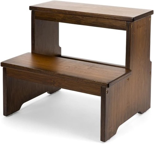 Bamboo two step stool - stool, for