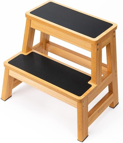 Wood two step - wood, stool,