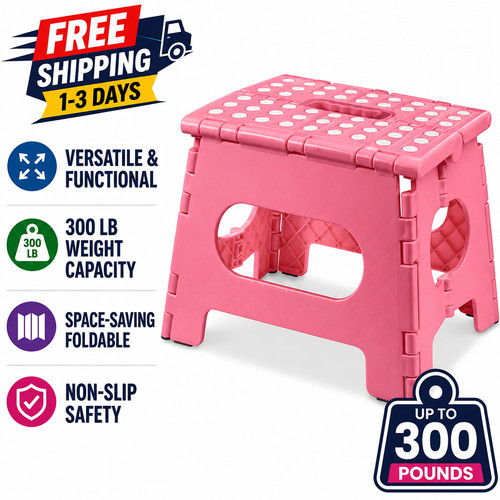 Inch folding step - folding, pink