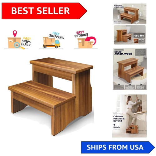 Versatile acacia wood step - wood,