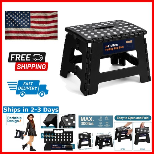 Versatile black folding step - black,
