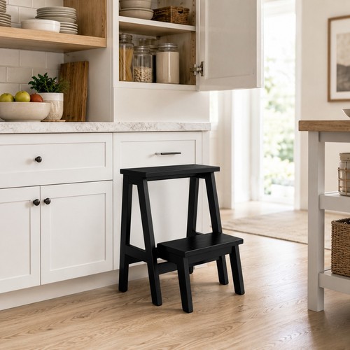 Wood kitchen step stool - wood,